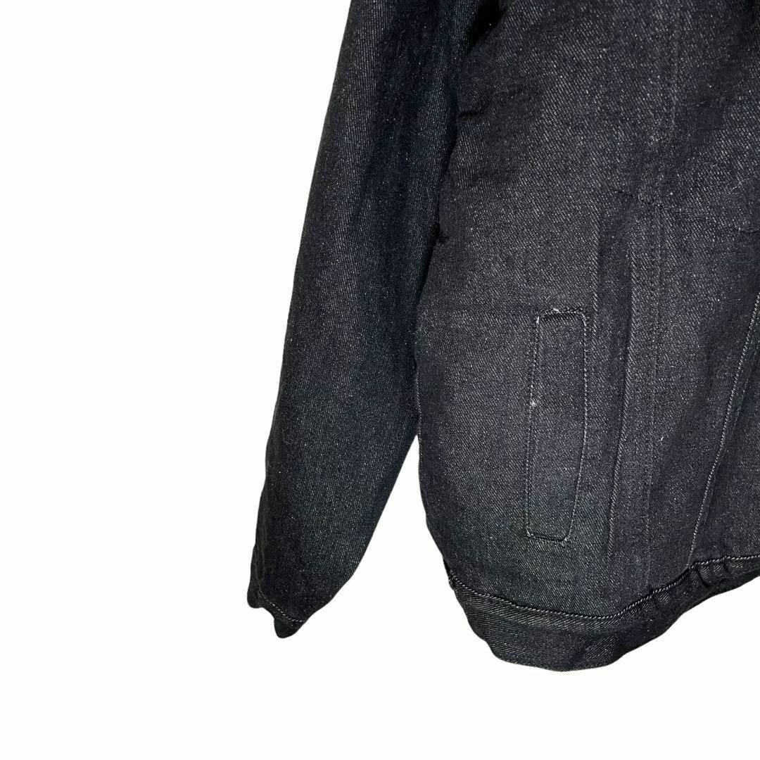 チュナッチ　デニム ジャケット フェイクファー ブラック　2XL レディースのジャケット/アウター(Gジャン/デニムジャケット)の商品写真