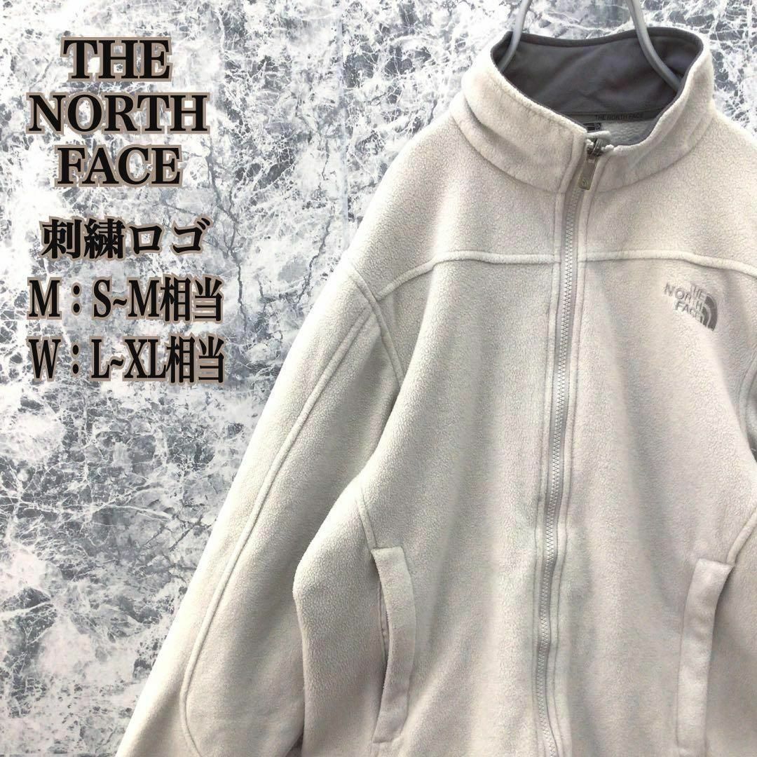 THE NORTH FACE(ザノースフェイス)のN238 USA規格ノースフェイス刺繍ロゴ厚肉フリースジャケットホワイトカラー メンズのジャケット/アウター(その他)の商品写真