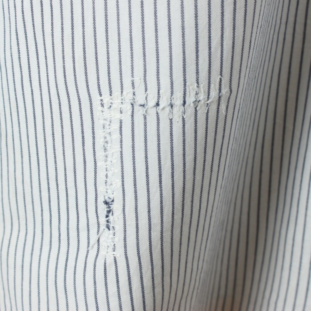 Wrangler(ラングラー)のWranglerチェーンステッチストライプワークシャツネイビーXL半袖 ss56 メンズのトップス(シャツ)の商品写真