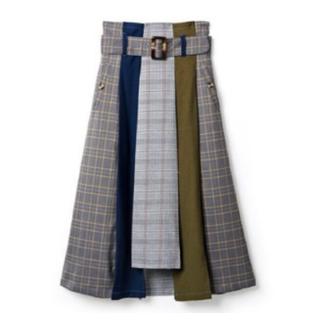 REDYAZEL(レディアゼル)のレディアゼル　チェック配色ミモレ丈スカート レディースのスカート(ロングスカート)の商品写真