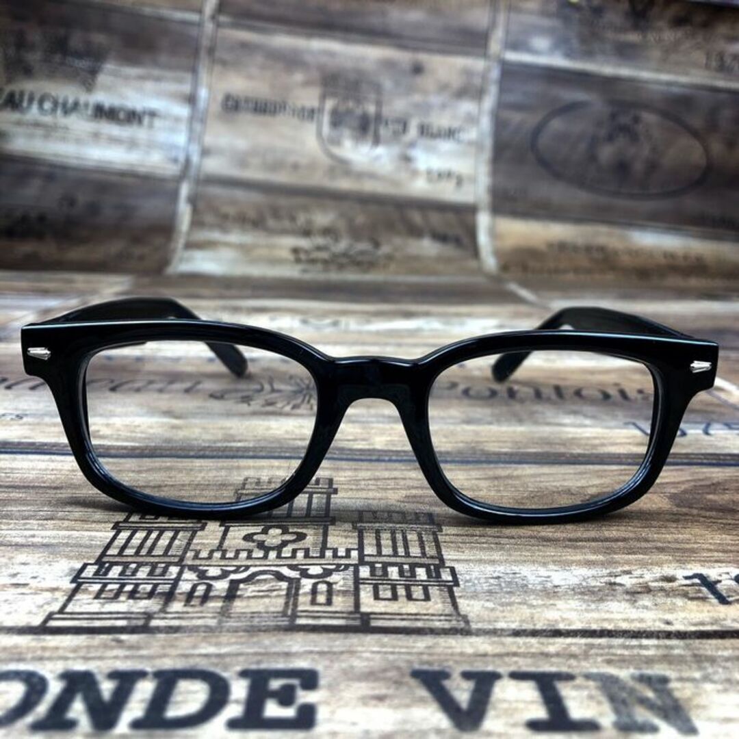 バイカーシェード 【クリアレンズ】ウェリントン サングラス ボストン 眼鏡 メンズのファッション小物(サングラス/メガネ)の商品写真