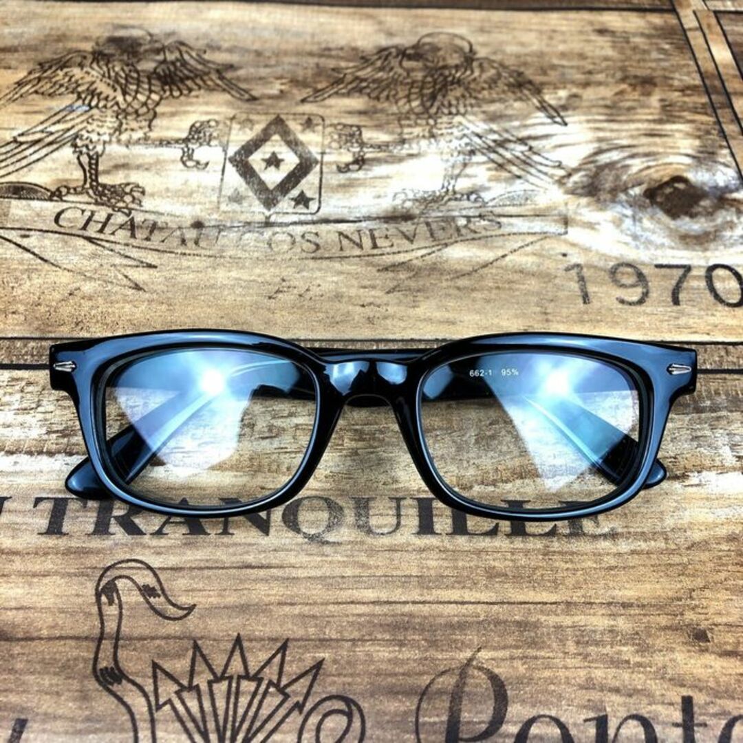 バイカーシェード 【クリアレンズ】ウェリントン サングラス ボストン 眼鏡 メンズのファッション小物(サングラス/メガネ)の商品写真