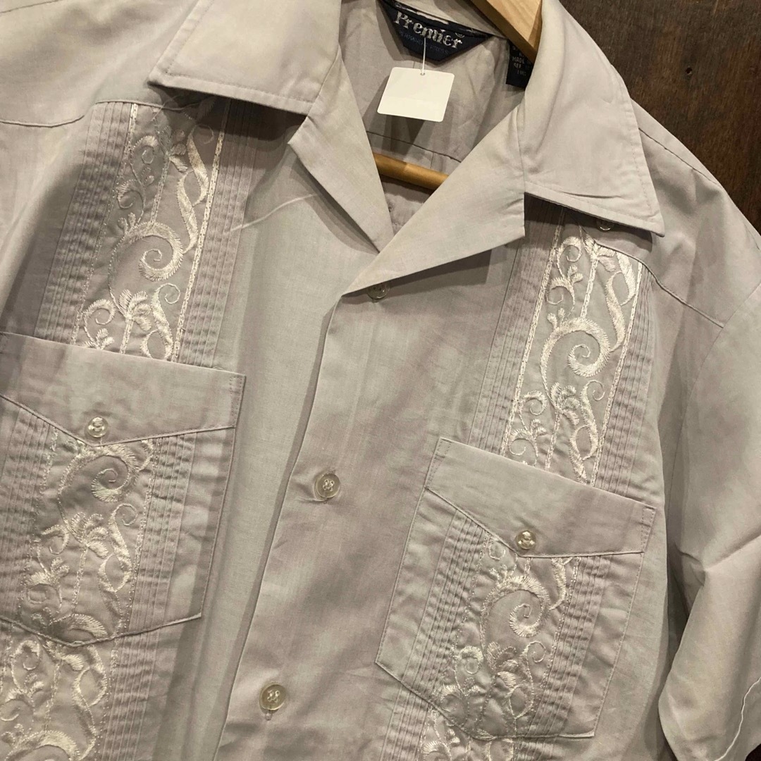 アメリカ古着 キューバシャツ 半袖シャツ メキシカン Premier Sサイズ メンズのトップス(シャツ)の商品写真