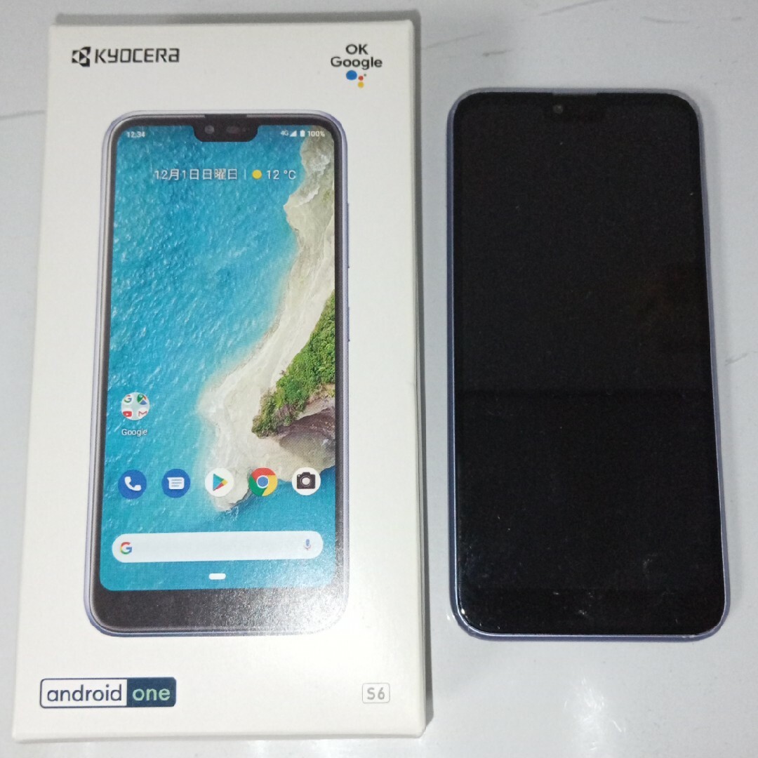 KYOCERA 京セラ Android One S6 32GB ラベンダーブル… スマホ/家電/カメラのスマートフォン/携帯電話(スマートフォン本体)の商品写真