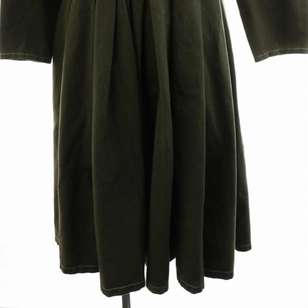 other(アザー)のザ ドレス ワンピース ミモレ ロング 長袖 0 XS カーキ 82OP01 レディースのワンピース(ロングワンピース/マキシワンピース)の商品写真