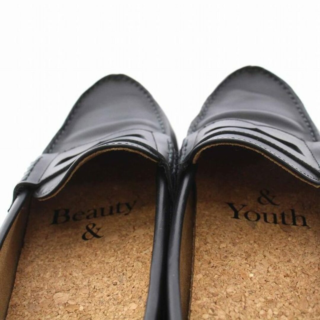 BEAUTY&YOUTH UNITED ARROWS(ビューティアンドユースユナイテッドアローズ)のユナイテッドアローズ BEAUTY&YOUTH コインローファー 25cm 黒 メンズの靴/シューズ(スリッポン/モカシン)の商品写真