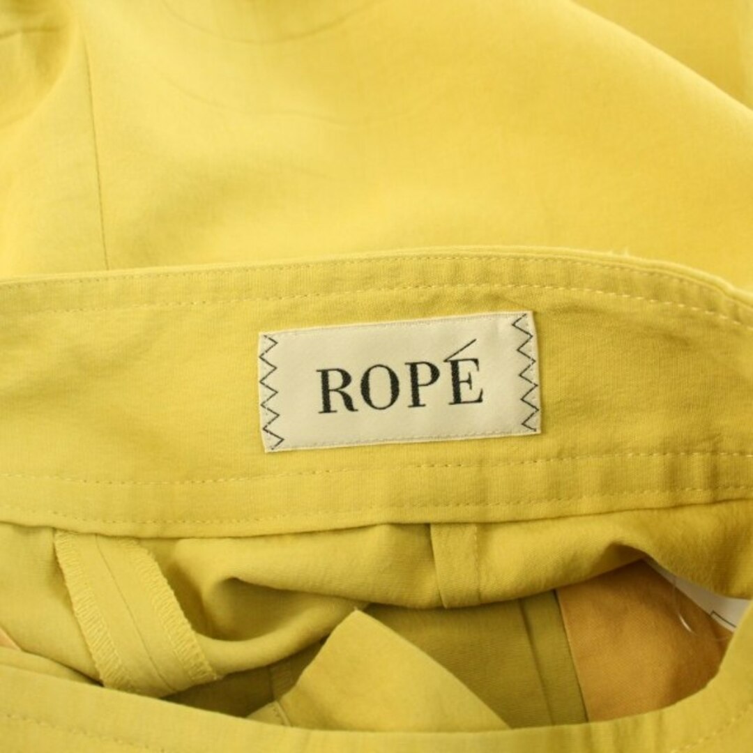 ROPE’(ロペ)のロペ リネンライクハイウェストタックパンツ テーパード スラックス 38 黄色 レディースのパンツ(その他)の商品写真