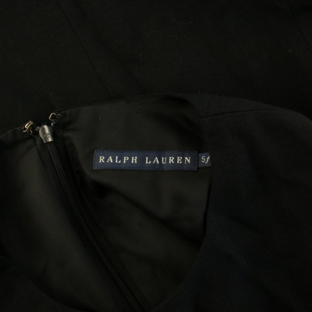 Ralph Lauren(ラルフローレン)のラルフローレン タイトワンピース ミモレ ロング ノースリーブ ウール 黒 レディースのワンピース(ロングワンピース/マキシワンピース)の商品写真