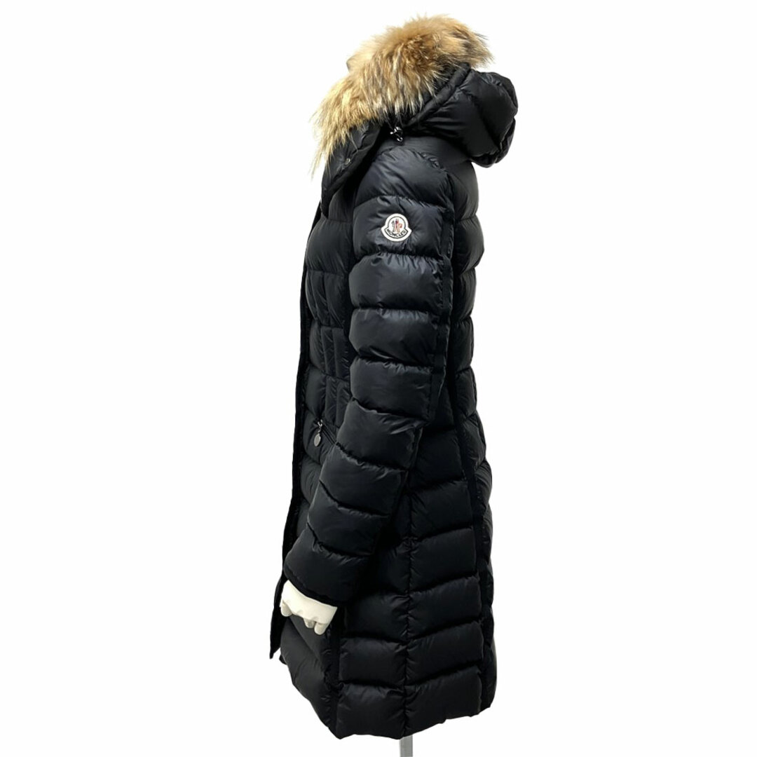 MONCLER(モンクレール)のモンクレール MONCLER HERMINE FUR エルミンヌ ファー ダウンジャケット ナイロン ブラック SS（XS） レディース【中古】 レディースのジャケット/アウター(ダウンジャケット)の商品写真