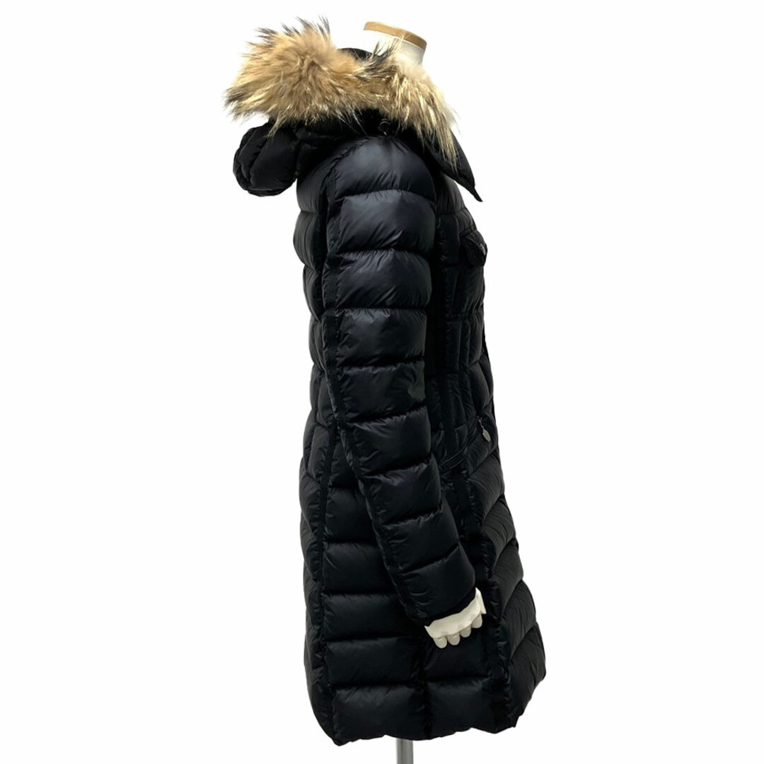 MONCLER(モンクレール)のモンクレール MONCLER HERMINE FUR エルミンヌ ファー ダウンジャケット ナイロン ブラック SS（XS） レディース【中古】 レディースのジャケット/アウター(ダウンジャケット)の商品写真