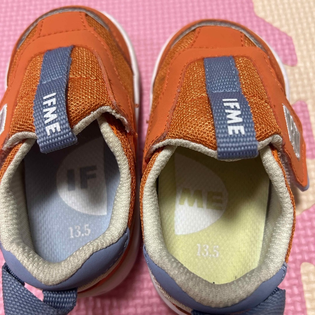 IFME(イフミー)のイフミー  IFME  13.5cm  オレンジ色 キッズ/ベビー/マタニティのベビー靴/シューズ(~14cm)(スニーカー)の商品写真