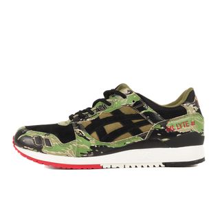 アシックス(asics)の新品 asics アシックス サイズ:27.0cm 17SS ATMOS GEL-LYTE III Tiger Camo (HK724-8890) アトモス ゲルライト3 タイガーカモ ブラック レッド 迷彩 US9 ローカット スニーカー シューズ 靴 コラボ【メンズ】(スニーカー)