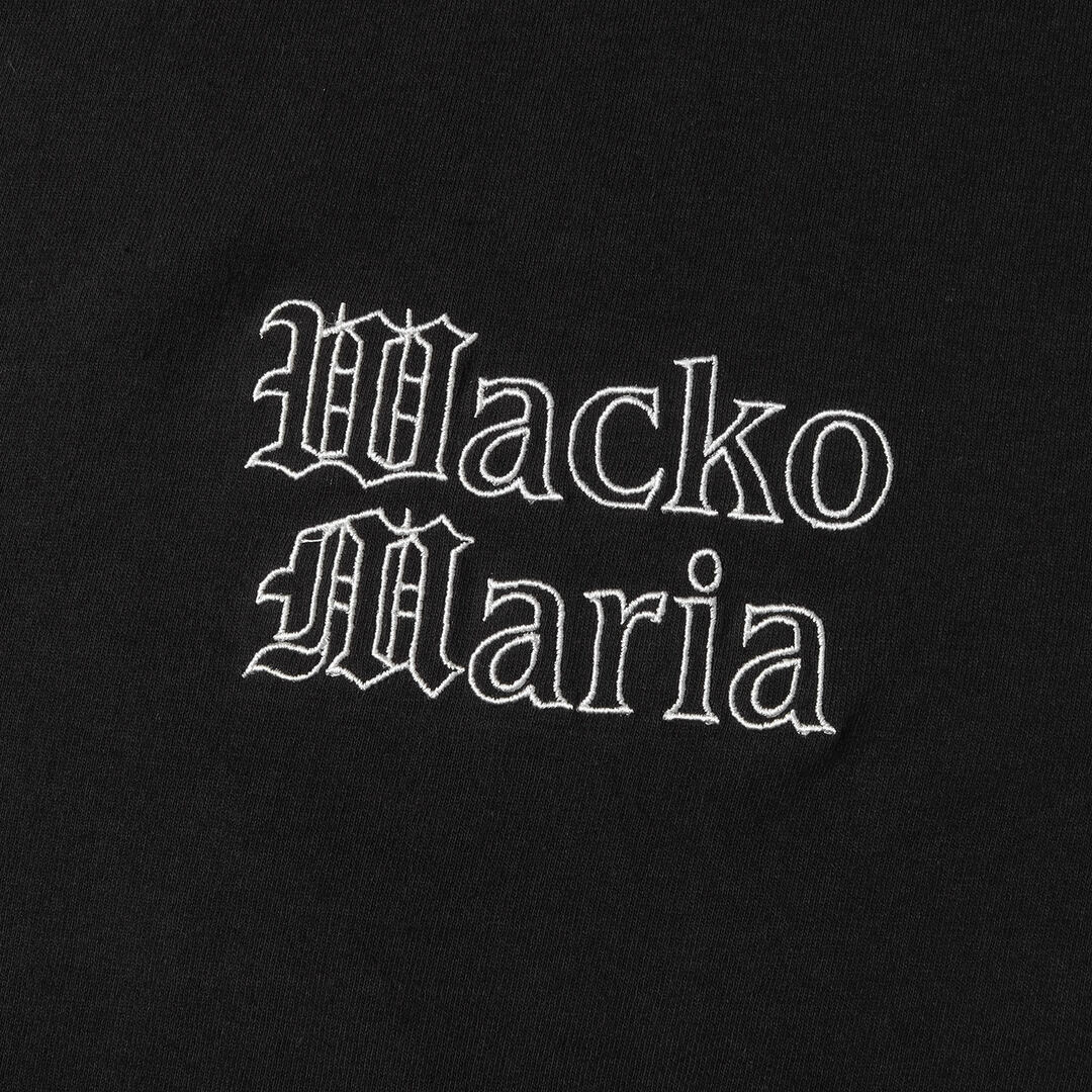 WACKO MARIA(ワコマリア)のWACKO MARIA ワコマリア Tシャツ サイズ:S 24SS ブランドロゴ刺繍 クルーネック ロングスリーブTシャツ CREW NECK LONG SLEEVE T-SHIRT ブラック 黒 トップス カットソー 長袖【メンズ】【中古】 メンズのトップス(Tシャツ/カットソー(七分/長袖))の商品写真