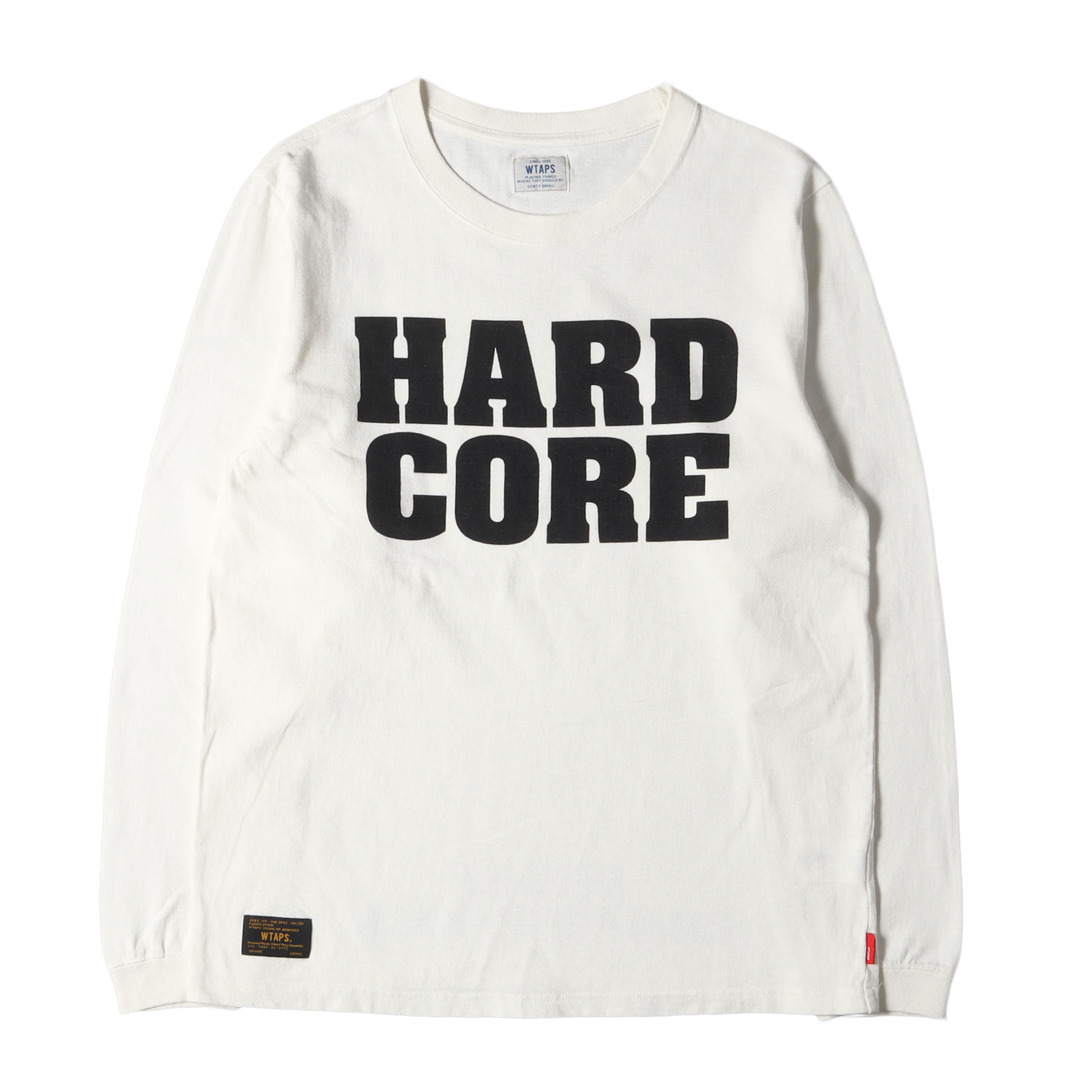 W)taps(ダブルタップス)の美品 WTAPS ダブルタップス Tシャツ サイズ:S HARD COREロゴ ヘビーウェイト ロングスリーブTシャツ DESIGN L/S オフホワイト 白 トップス カットソー 長袖【メンズ】【中古】 メンズのトップス(Tシャツ/カットソー(七分/長袖))の商品写真