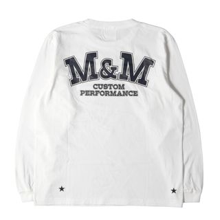 エムアンドエム(M&M)のM&M エムアンドエム Tシャツ サイズ:M 23SS ブランドロゴ ロングスリーブTシャツ PRINT L/S TEE ホワイト 白 トップス カットソー 長袖 クルーネック【メンズ】【中古】(Tシャツ/カットソー(七分/長袖))