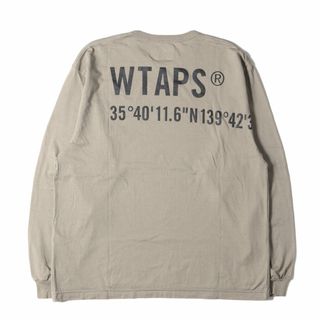 ダブルタップス(W)taps)の美品 WTAPS ダブルタップス Tシャツ サイズ:S 1AW ビッグGPSロゴ ロングスリーブTシャツ GPS / LS オリーブドラブ トップス カットソー 長袖【メンズ】【中古】(Tシャツ/カットソー(七分/長袖))