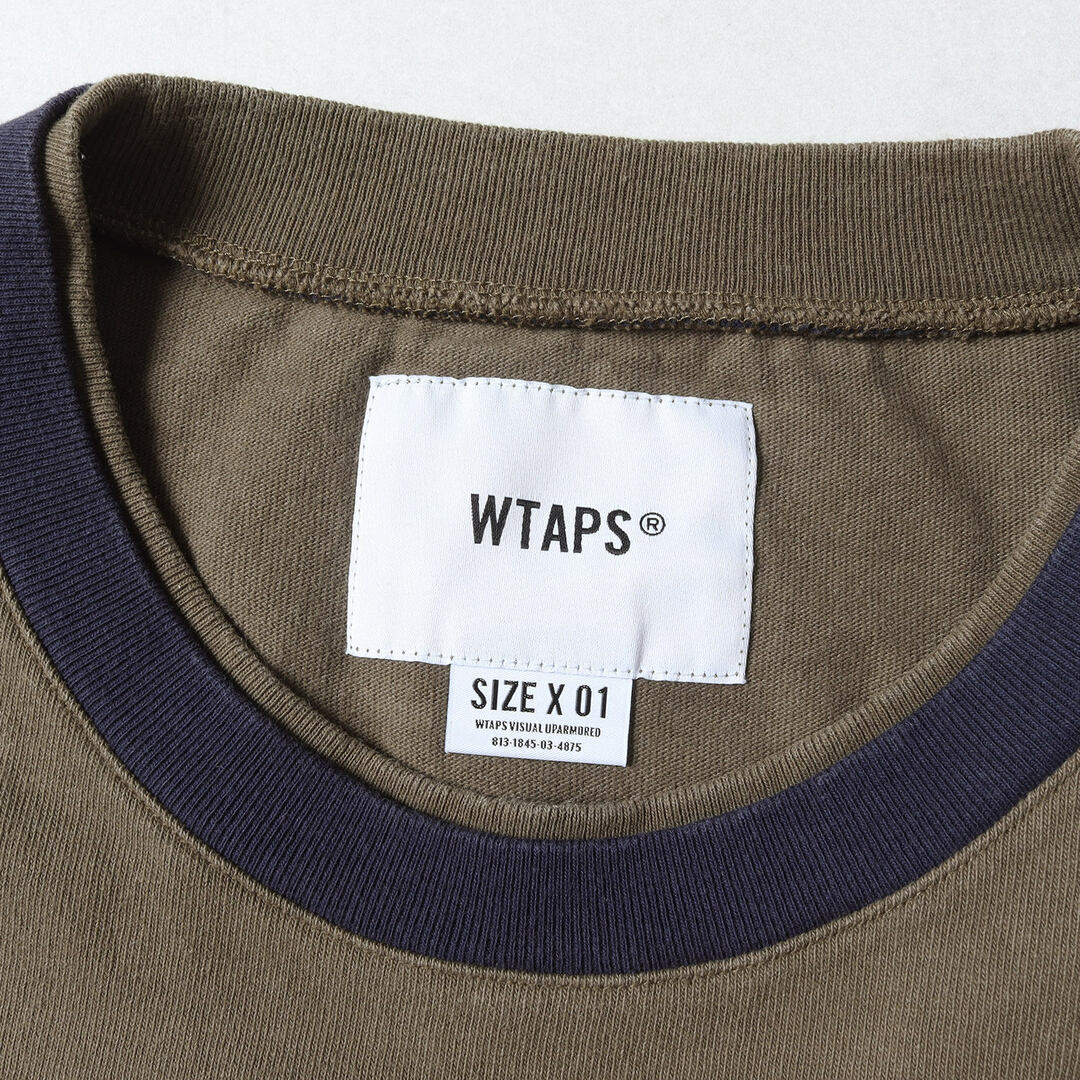 W)taps(ダブルタップス)のWTAPS ダブルタップス Tシャツ サイズ:S 20SS ロゴ刺繍 ヘビー ロングスリーブTシャツ SNEAK PEAK / TEE オリーブドラブ トップス カットソー 長袖【メンズ】【中古】 メンズのトップス(Tシャツ/カットソー(七分/長袖))の商品写真