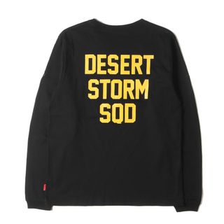 ダブルタップス(W)taps)の美品 WTAPS ダブルタップス Tシャツ サイズ:S DESRT STORMロゴ ロングスリーブTシャツ ブラック 黒 トップス カットソー 長袖【メンズ】【中古】(Tシャツ/カットソー(七分/長袖))