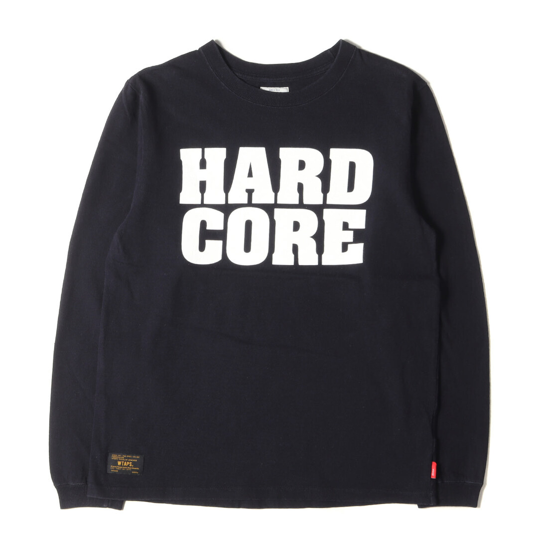 W)taps(ダブルタップス)のWTAPS ダブルタップス Tシャツ サイズ:S HARD COREロゴ ヘビーウェイト ロングスリーブTシャツ DESIGN L/S ネイビー 紺 トップス カットソー 長袖【メンズ】【中古】 メンズのトップス(Tシャツ/カットソー(七分/長袖))の商品写真