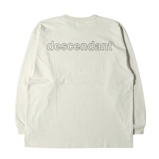 DESCENDANT - 美品 DESCENDANT ディセンダント Tシャツ サイズ:2 バックロゴ オーバーサイズ ロングスリーブTシャツ ベージュ系 トップス カットソー 長袖 クルーネック【メンズ】【中古】