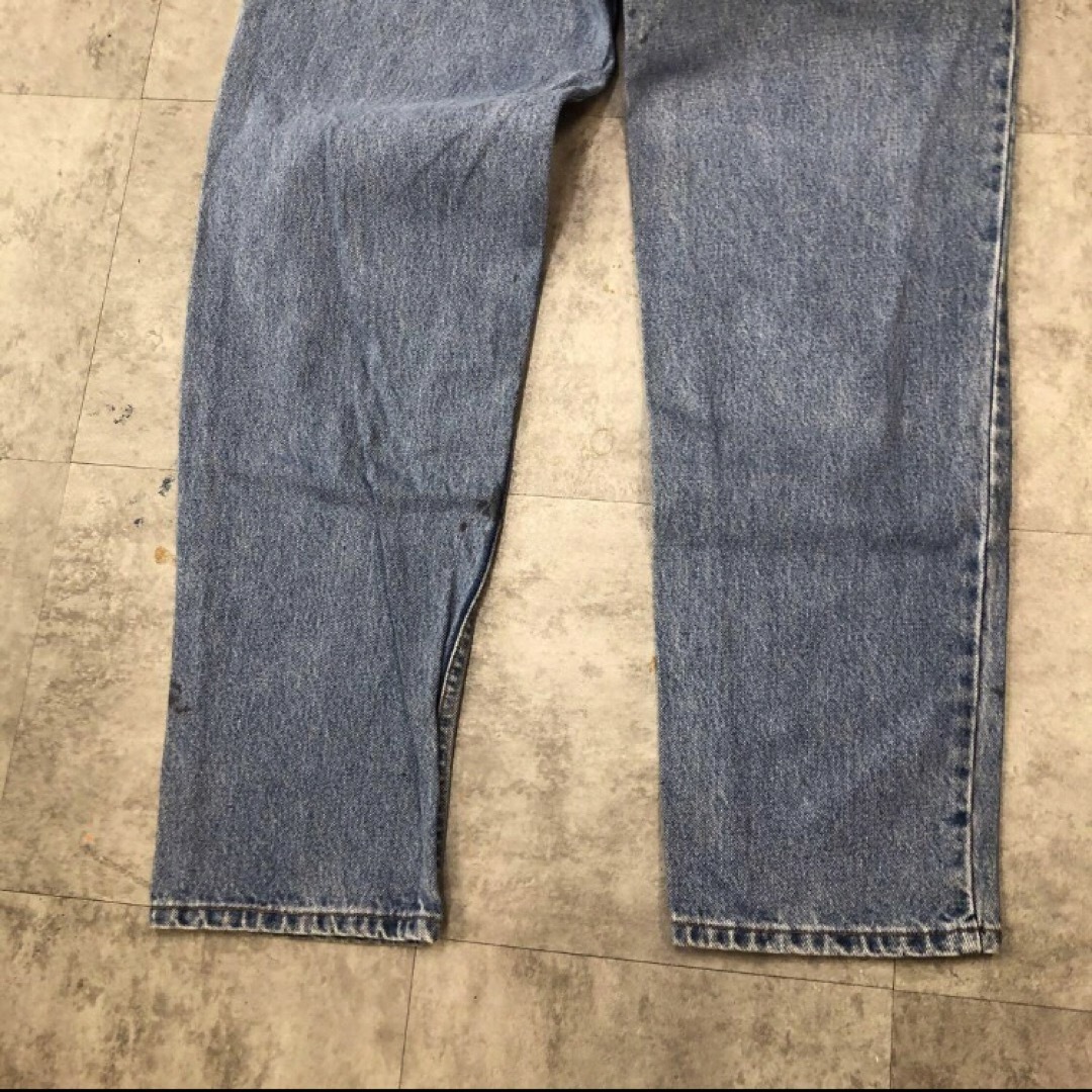 Levi's(リーバイス)のLEVI’S 570バギーデニムパンツ 青 ペンキ レングス長め USA製 メンズのパンツ(デニム/ジーンズ)の商品写真