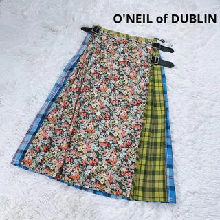 O'NEIL of DUBLIN - オニールオブダブリン リバティ コラボ チェック ロングスカート リネン　花柄