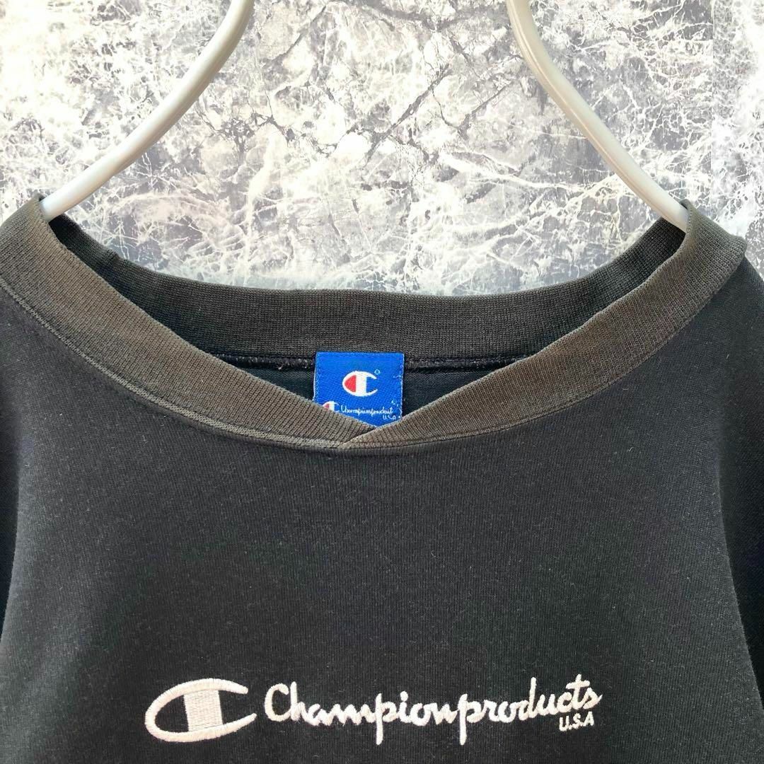 Champion(チャンピオン)のIS485 激レアUS古着チャンピオン刺繍袖目ありマルチカラースウェット90s メンズのトップス(スウェット)の商品写真
