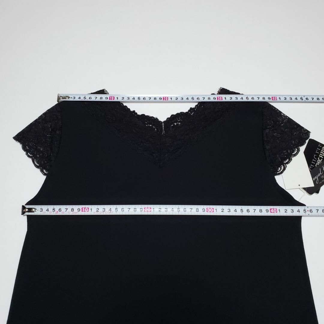 CHICFLEUR チックフルール トップス カットソー ブラック サイズM～L レディースのトップス(カットソー(半袖/袖なし))の商品写真