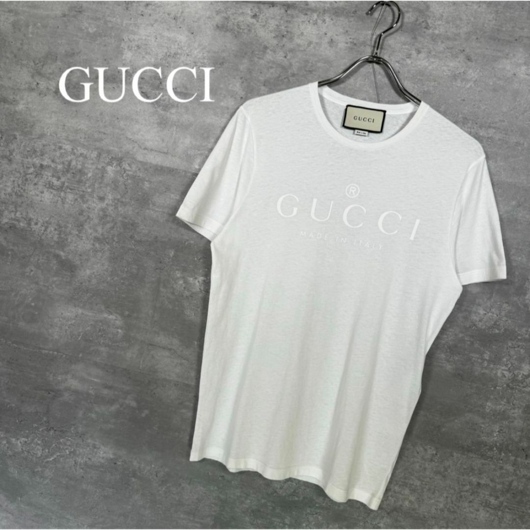GUCCI』グッチ (S) ロゴプリントTシャツ GUCCI』グッチ (S) ロゴプリントTシャツ