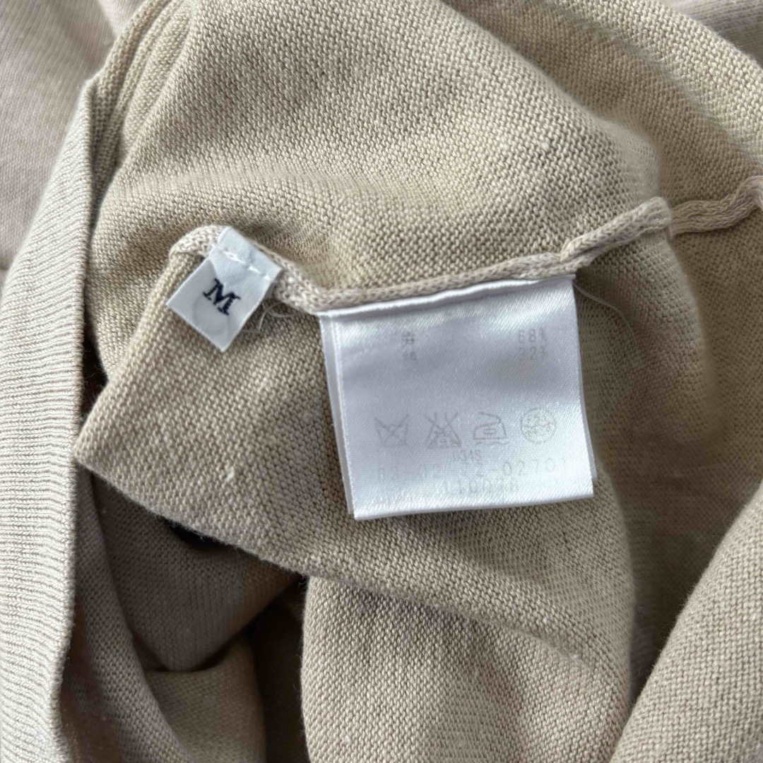TOMORROWLAND(トゥモローランド)のTOMORROW tricot  ニット　サマーセーター　麻混　ベージュ　M メンズのトップス(ニット/セーター)の商品写真