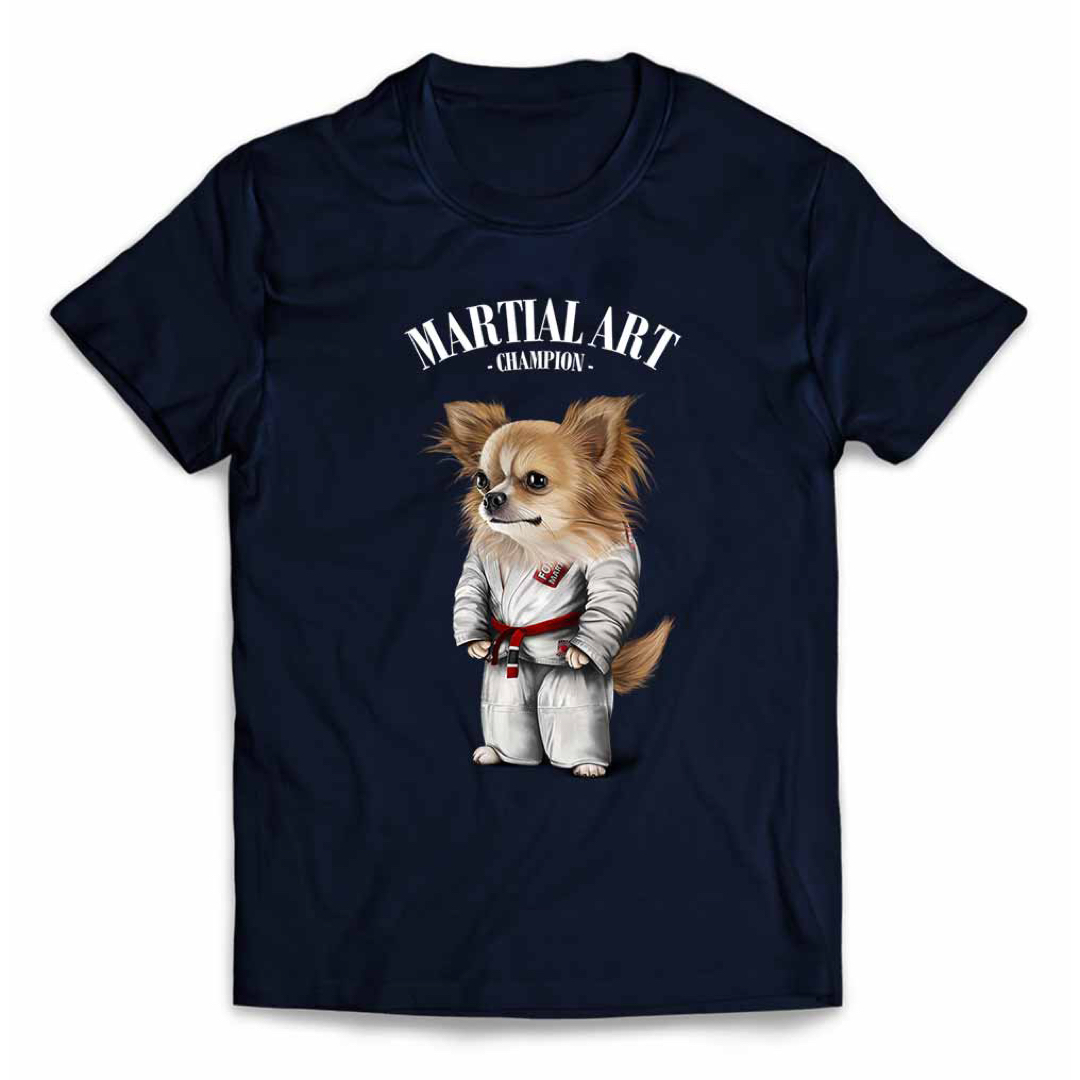 チワワ 犬 柔道 柔道着 筋肉 筋トレ チャンピオン 半袖 Tシャツ メンズ メンズのトップス(Tシャツ/カットソー(半袖/袖なし))の商品写真