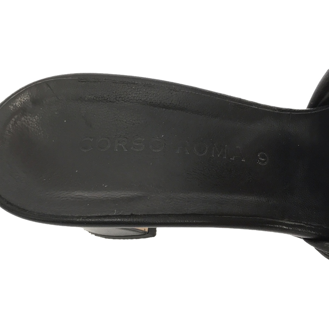 CORSO ROMA 9(コルソローマ)のCORSO ROMA 9 コルソローマ 9 イントレミュールサンダル  ブラック 35 1/2 レディースの靴/シューズ(サンダル)の商品写真
