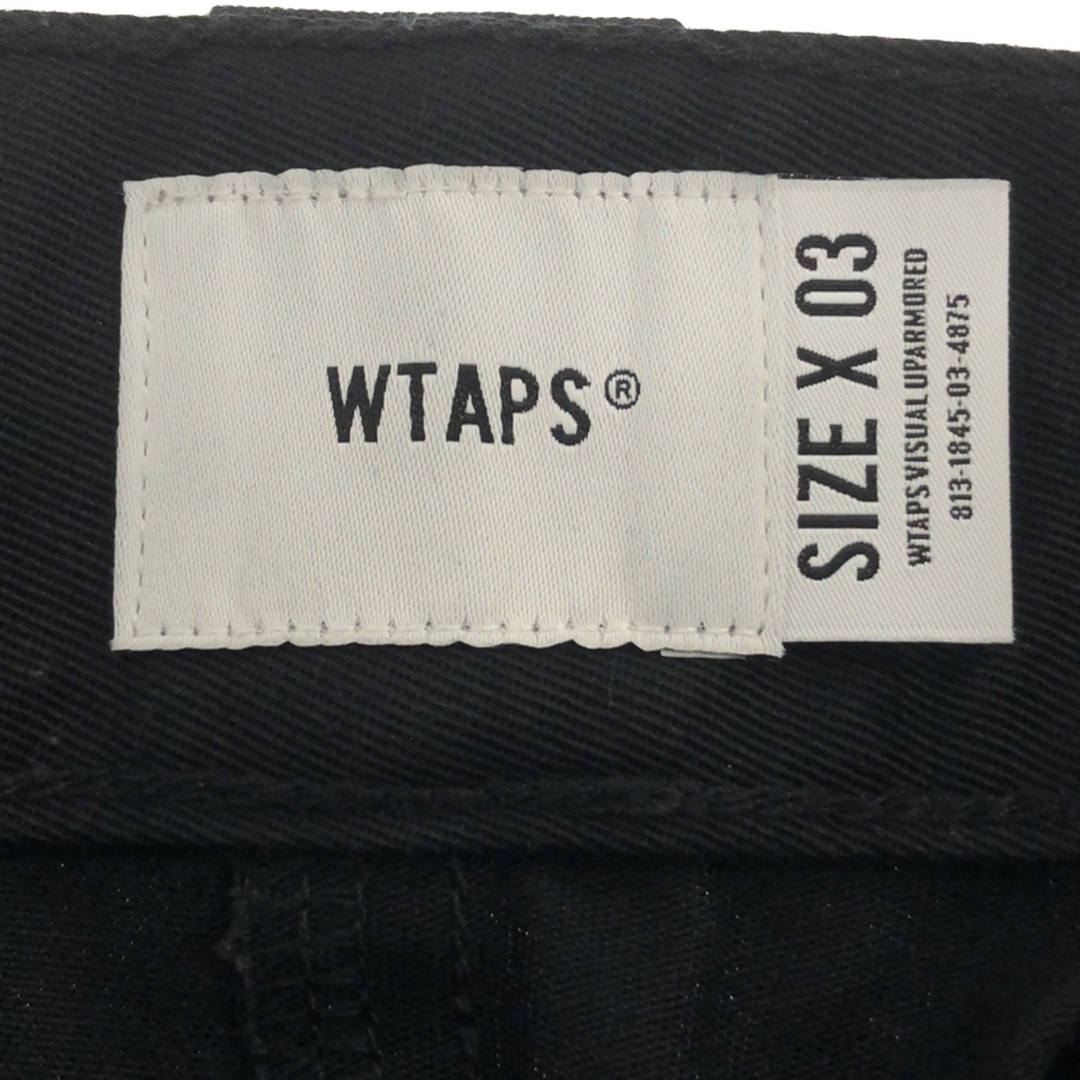 W)taps(ダブルタップス)のWTAPS ダブルタップス 21SS UNION TROUSERS COPO TWILL トラウザーズパンツ 211BRDT-PTM03 ブラック 03 メンズのパンツ(その他)の商品写真