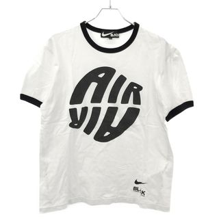 BLACK COMME des GARCONS × NIKE ブラックコムデギャルソン × ナイキ 20AW プリントクルーネックTシャツ 1F-T104 ホワイト×ブラック XL