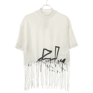 パームエンジェルス(PALM ANGELS)のPalm Angels パームエンジェルス FRINGED DESERT LOGO T-SHIRT フリンジTシャツ PWAA026F20JER001 ホワイト M(Tシャツ(半袖/袖なし))