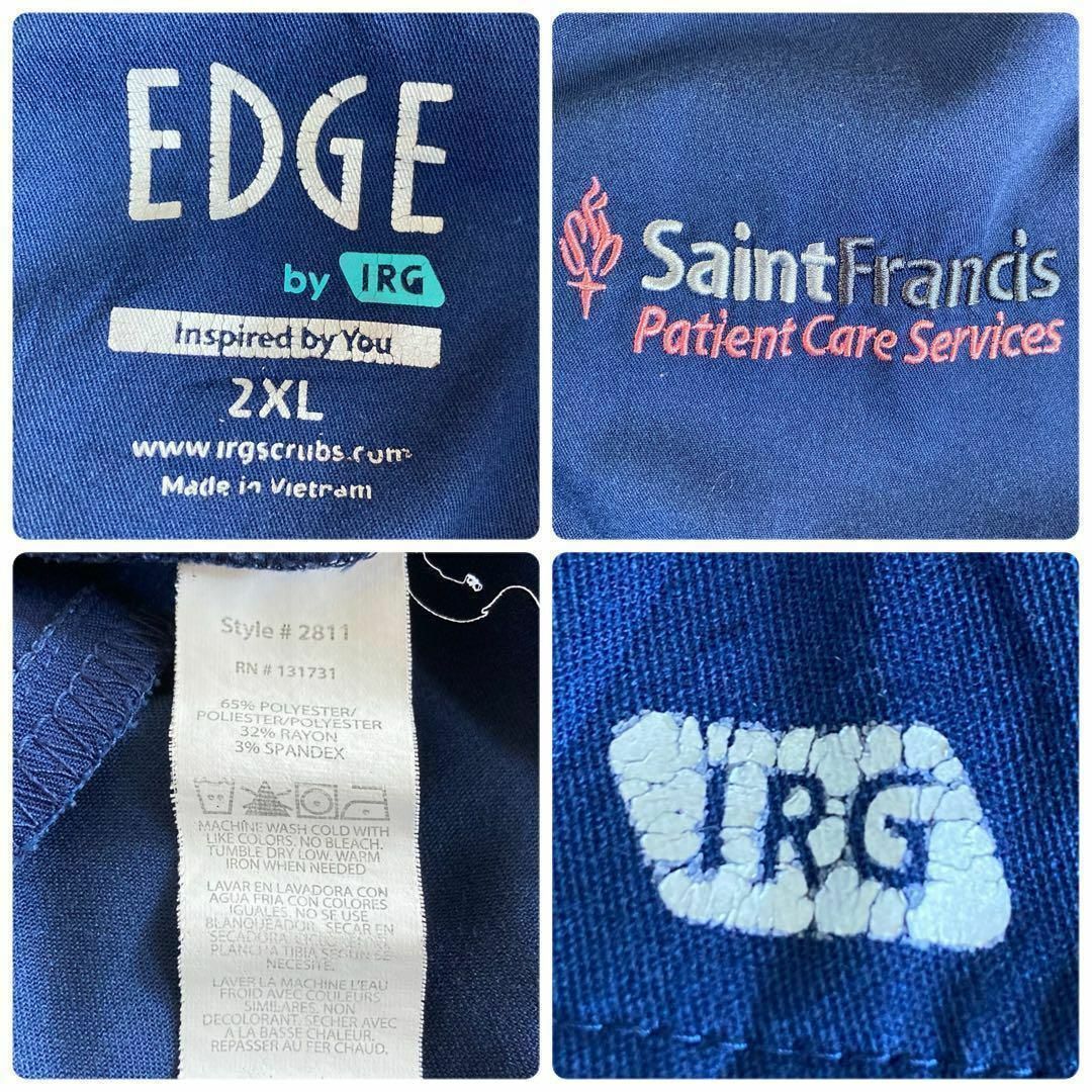 VINTAGE(ヴィンテージ)のIS53 US古着EDGE医療企業コラボ刺繍ロゴフルジップナイロンジャケット希少 メンズのジャケット/アウター(その他)の商品写真