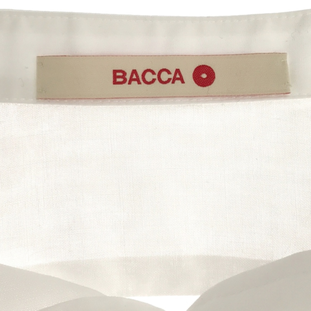 BACCA(バッカ)のBACCA バッカ スタンドカラーコットンシアーシャツ  ホワイト 36 レディースのトップス(シャツ/ブラウス(長袖/七分))の商品写真