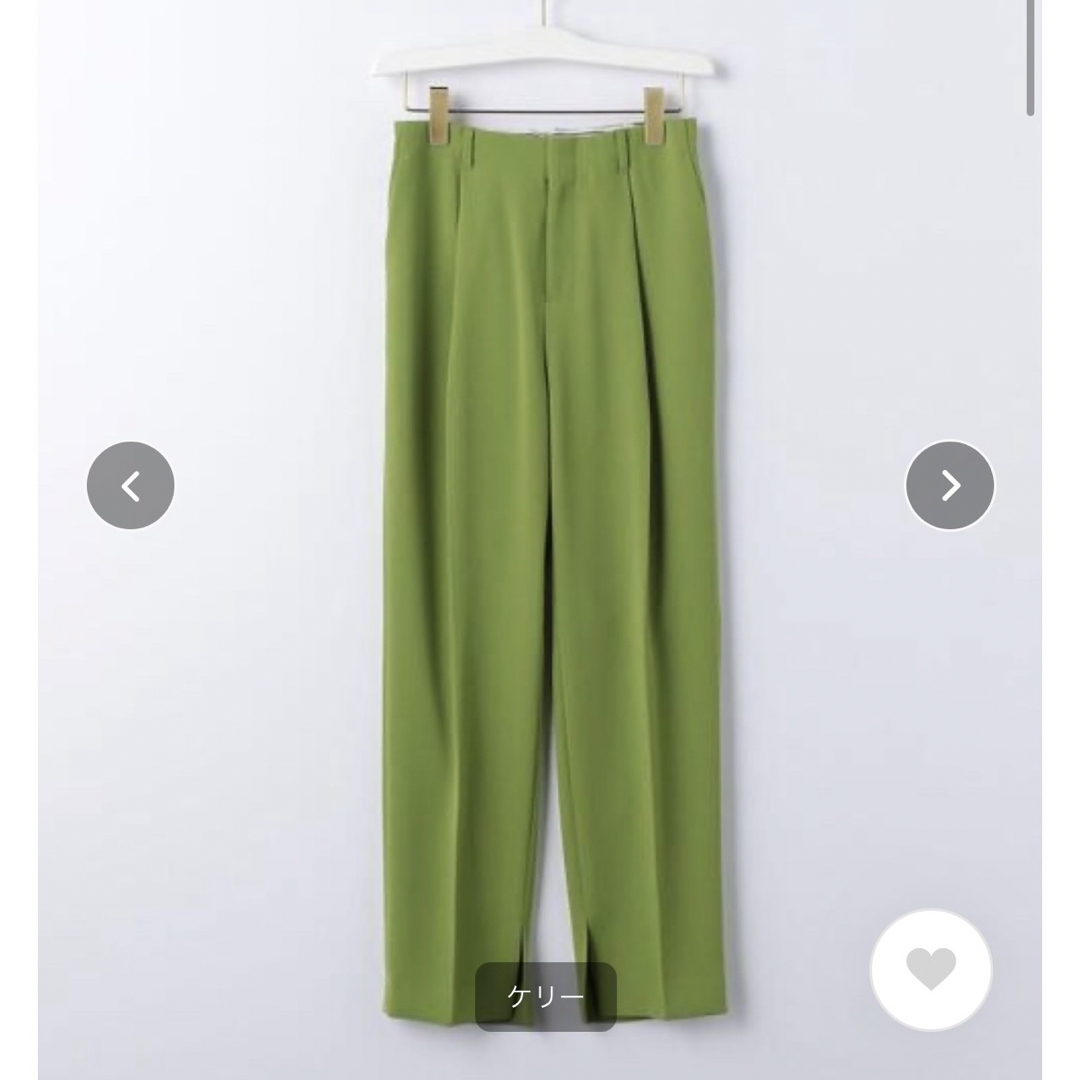 UNITED ARROWS green label relaxing(ユナイテッドアローズグリーンレーベルリラクシング)のBRACTMENT ブラクトメント 裾スリット プレスト タックパンツ 38 レディースのパンツ(カジュアルパンツ)の商品写真