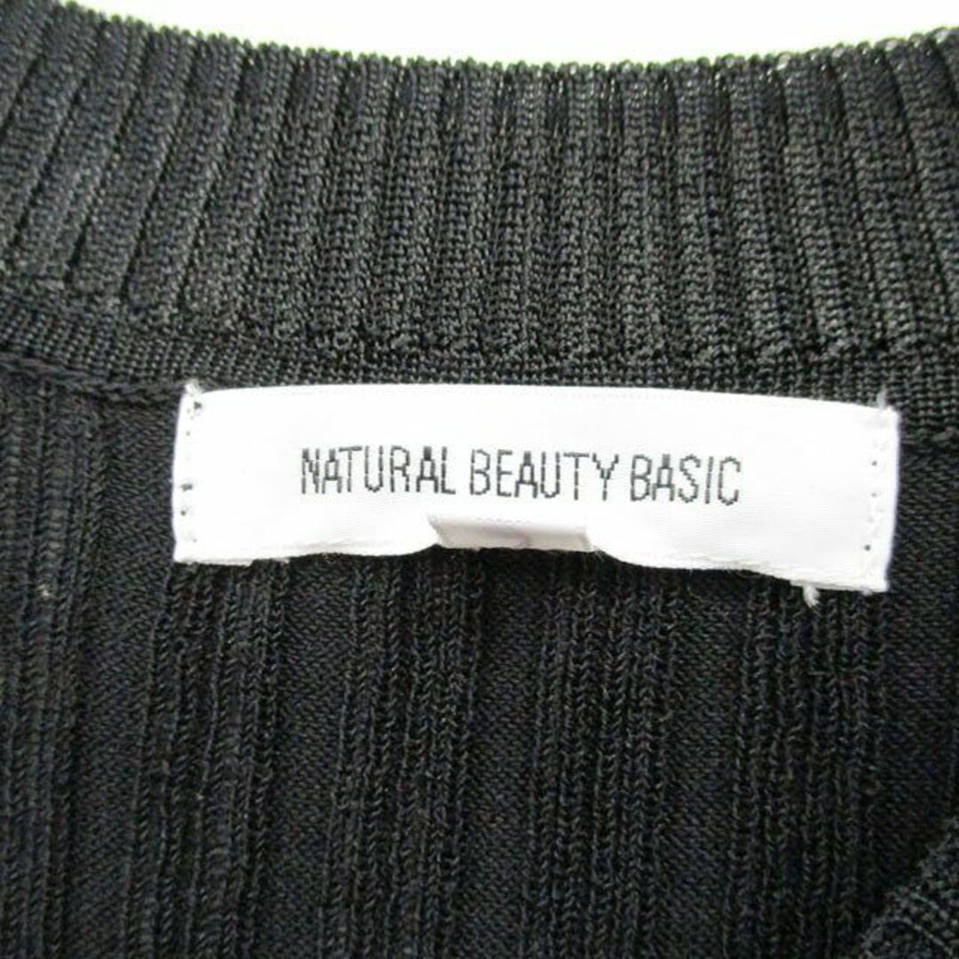 NATURAL BEAUTY BASIC(ナチュラルビューティーベーシック)のナチュラルビューティーベーシック リブ ニット ワンピース ノースリーブ ロング レディースのワンピース(ロングワンピース/マキシワンピース)の商品写真