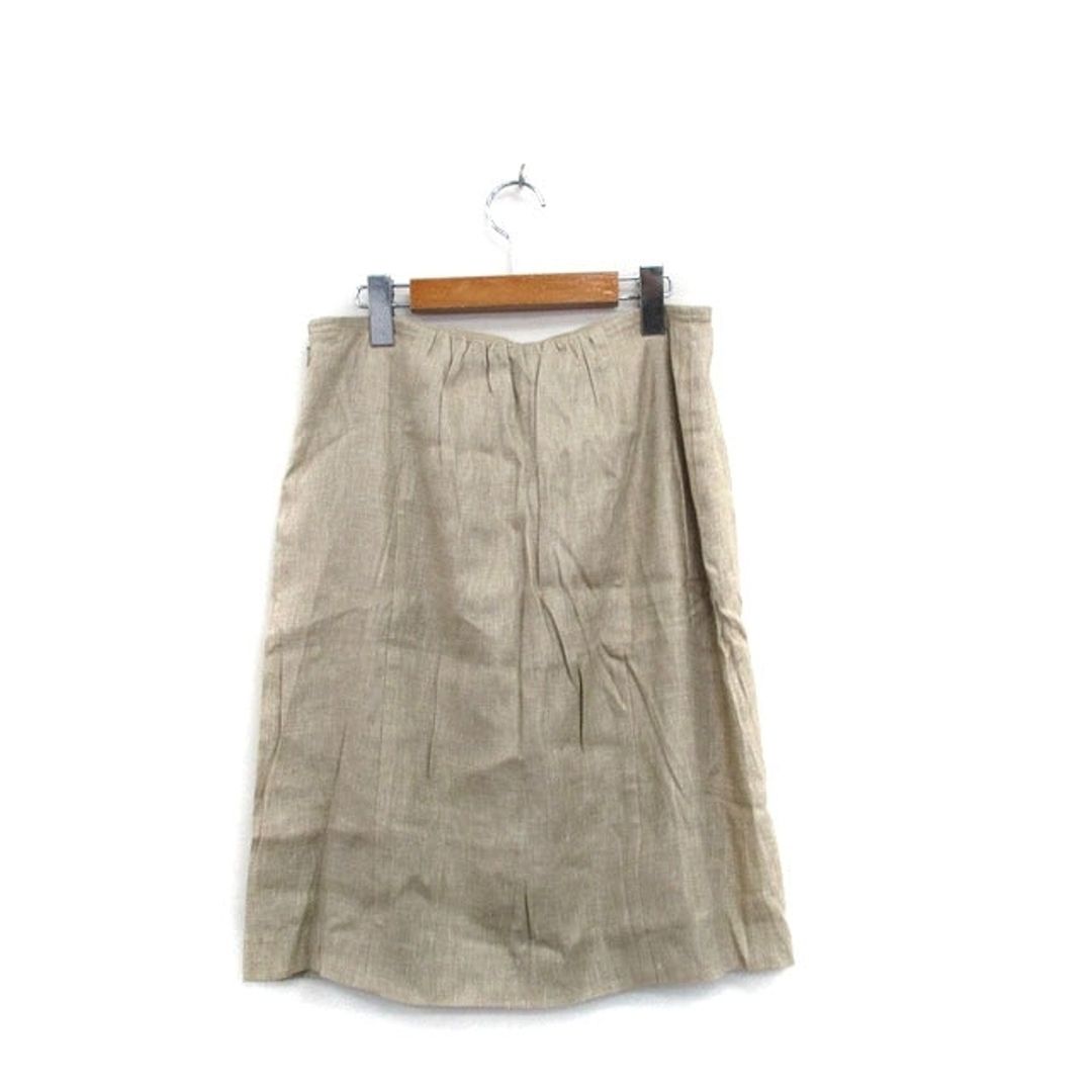 COMME CA DU MODE(コムサデモード)のコムサデモード タグ付き 台形 スカート ミニ リネン シンプル 1 ベージュ レディースのスカート(ミニスカート)の商品写真