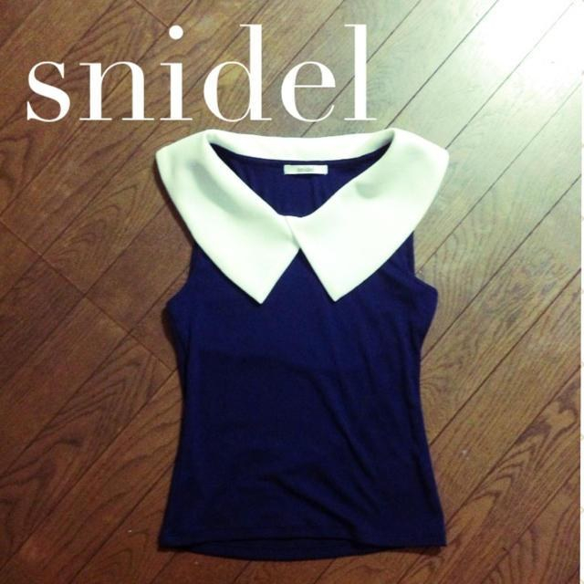 SNIDEL(スナイデル)の値下◎美品✨ビッグカラータンクトップ レディースのトップス(カットソー(半袖/袖なし))の商品写真