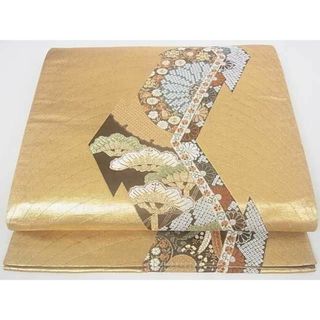 平和屋2◎六通柄袋帯　松皮取小袖　金銀荘飾　金糸　逸品　DAAD0063ar(帯)