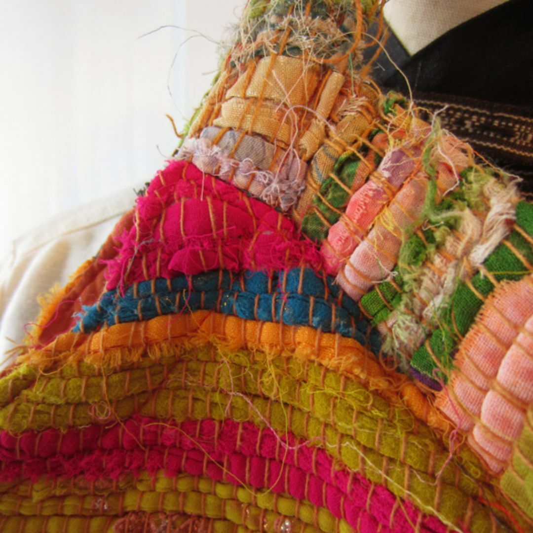 MALAIKA - 美品 MALAIKA/マライカ☆ エスニックな布編み込み MALAIKA - 美品 MALAIKA/マライカ☆ エスニックな布編み込み