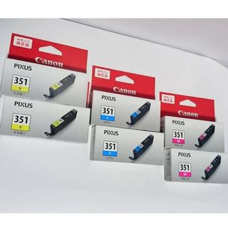 キヤノン(Canon)の351マゼンタ2箱,351シアン2箱,351イエロー2箱セットキヤノン新品(PC周辺機器)