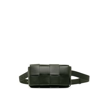 ボッテガヴェネタ(Bottega Veneta)の美品 ボッテガヴェネタ マキシイントレチャート カセット ウエストバッグ ボディバッグ レザー メンズ BOTTEGAVENETA 【1-0138996】(ウエストポーチ)