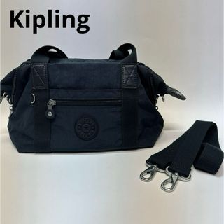 キプリング(kipling)のKipling 　ハンドバッグ　ショルダーバッグ　2way ネイビー　紺(ショルダーバッグ)