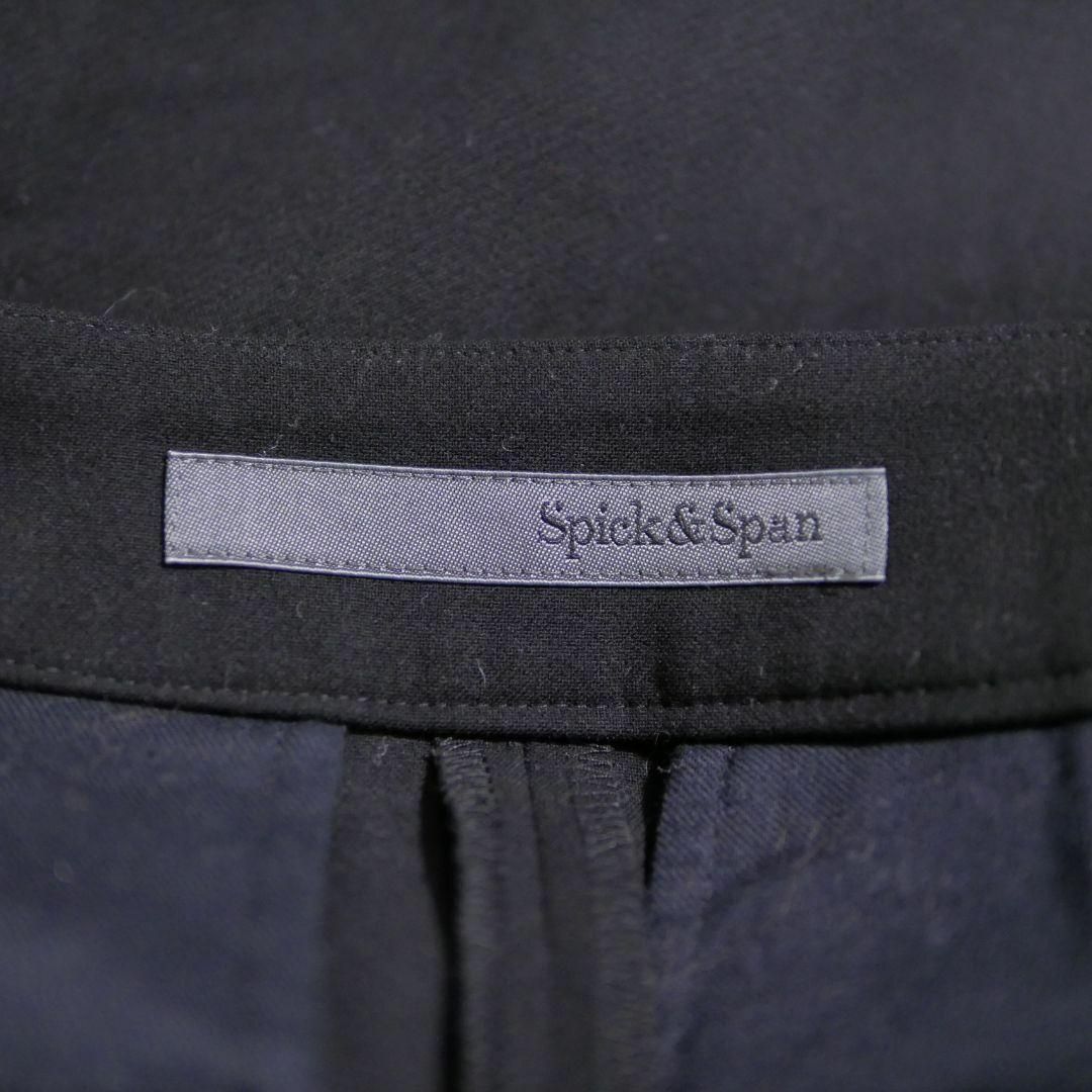 Spick & Span(スピックアンドスパン)の美品 スピック&スパン ワイド テーパード パンツ クロップド タック S 黒 レディースのパンツ(その他)の商品写真