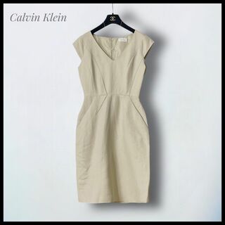 Calvin Klein - 【Calvin Klein】 タグ付き Vネックワンピース