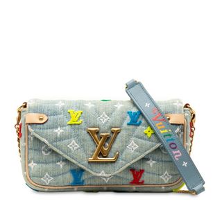 ルイヴィトン(LOUIS VUITTON)のルイ ヴィトン モノグラム デニム ニューウェーブ ポシェット 斜め掛け チェーン ショルダーバッグ M67531 デニム レディース LOUIS VUITTON 【1-0147120】(ショルダーバッグ)