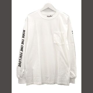 アザー(other)のポークチョップ ロゴバックプリント ロンT ポケット M ホワイト 長袖(Tシャツ/カットソー(七分/長袖))